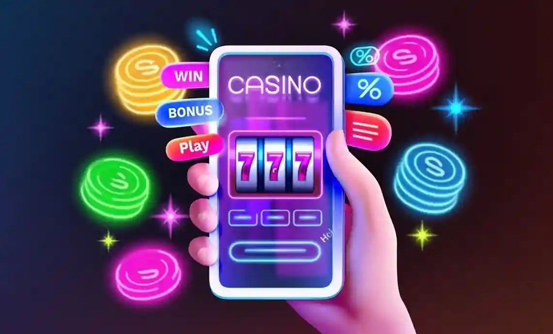 Mobile phone displaying pantaislot login live casino tables with reload promotion banner